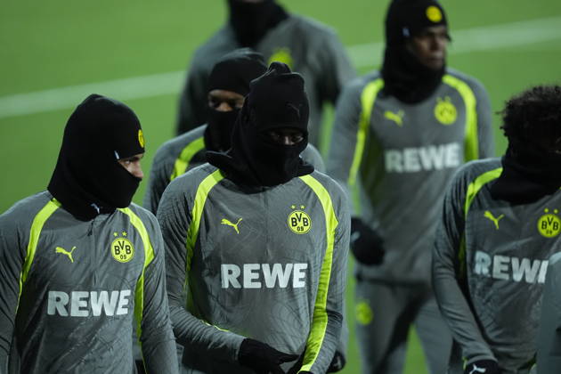 Soccer, Champions League 2026–2027, Bodo Glimt, Borussia Dortmund, Bodo, October 13, 2026: Borussia Dortmund trains at Aspmyra Stadium, the day of the Champions League soccer match between Bodo Glimt and Borussia Dortmund. Photo: Terje Pedersen, NTB, Bodo, Norway. EDITORIAL USE ONLY. RESTRICTED USE FOR BETTING COMPANIES. Copyright: xTerjexPedersenx xNTBx