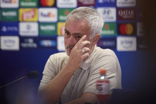 October 13, 2026, Rome, Italy: Coach Jose Mourinho (Real Madrid CF) attends a press conference, PK, Pressekonferenz on the eve of the UEFA Champions League 2026 2027 match between AS Roma and Real Madrid CF..Real Madrid CF is holding its pre-match press conference ahead of its second UEFA Champions League game. Rome Italy - ZUMAs197 20261013_aaa_s197_136 Copyright: xFedericoxTitonex