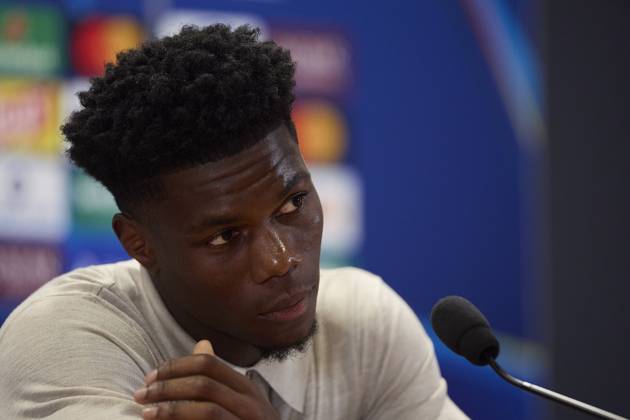 October 13, 2026, Rome, Italy: Aurelien Tchouameni (Real Madrid CF) attends a press conference, PK, Pressekonferenz on the eve of the UEFA Champions League 2026 2027 match between AS Roma and Real Madrid CF..Real Madrid CF is holding its pre-match press conference ahead of its second UEFA Champions League game. Rome Italy - ZUMAs197 20261013_aaa_s197_141 Copyright: xFedericoxTitonex