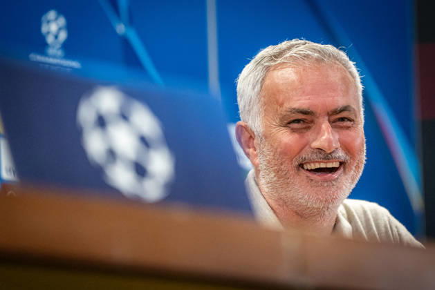 Real Madrid C.F. Training Session And press conference, PK, Pressekonferenz - UEFA Champions League 2026 27 League Phase MD2 Jose Mourinho Head Coach of Real Madrid CF smiles during the press conference on day ahead of the UEFA Champions League 2026 27 League Phase MD2 at at Olympic Stadium on October 13, 2026 in Rome, Italy Rome Olympic Stadium Lazio Italy Copyright: xGiuseppexMaffiax 261013_UCL_RealMadrid_pressconference_GM_09552