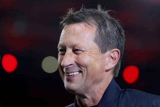 13.10.2026, xtgx, Fussball, UEFA Champions League, RB Leipzig - PSV Eindhoven, v.l. Global Sports Director Roger Schmidt (RB Leipzig) (DFL DFB REGULATIONS PROHIBIT ANY USE OF PHOTOGRAPHS as IMAGE SEQUENCES and or QUASI-VIDEO) Leipzig