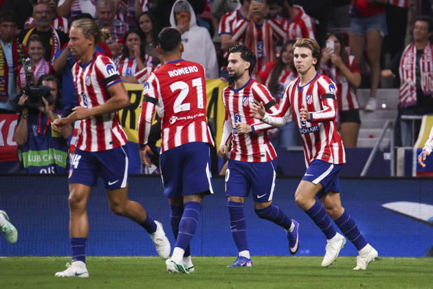 Atletico de Madrid v Manchester United, ManU - UEFA Champions League 2026 27 October 13, 2026, Riyadh Air Metropolitano Stadium, Madrid, Spain: Pablo Barrios of Atletico de Madrid celebrates his goal during UEFA Champions League 2026 27 football match between Atletico de Madrid and Manchester United at Riyadh Air Metropolitano Stadium on October 13, 2026, in Madrid, Spain. Madrid Riyadh Air Metropolitano Stadium Madrid Spain Copyright: xAlejandroxMatiasxAcostax