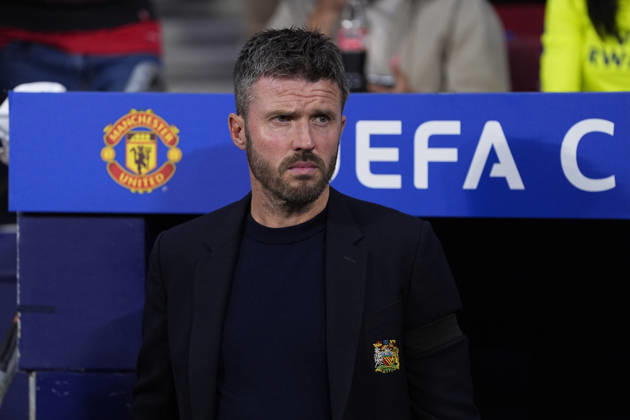 October 13, 2026, Madrid, Madrid, Spain: Michael Carrick, head coach of Manchester United, ManU looks on during the UEFA Champions League 2026 27 League Phase MD2 match between Atletico de Madrid and Manchester United at Estadio Metropolitano on October 13, 2026 in Madrid, Spain. Atletico De Madrid V Manchester United - UEFA Champions League 2026 27 League Phase MD2  - ZUMAa181 20261013_zaa_a181_026 Copyright: xOscarxJ.xBarrosox