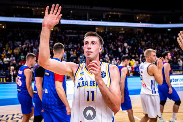 Basketball Berlin 13.10.2026 Saison 2026 2027 FIBA BCL Regular Season Group G Basketball Championsleague Alba Berlin - Igokea m:tel Aleksandrovac Joe Wieskamp (Alba Berlin, No.11)