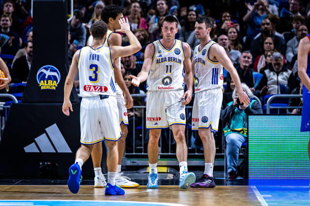 Basketball Berlin 13.10.2026 Saison 2026 2027 FIBA BCL Regular Season Group G Basketball Championsleague Alba Berlin - Igokea m:tel Aleksandrovac Joe Wieskamp (Alba Berlin, No.11) Jordan Ford (Alba Berlin, No.03)