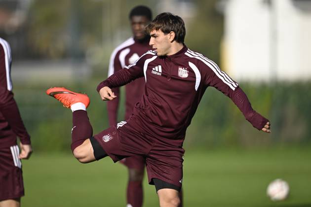 GNK Dinamo v RSC Anderlecht - UEFA Europa League Media Activities 14 10 2026 ZAGREB, CROATIA - OCTOBER 14 : Cvetkovic Mihajlo forward of RSC Anderlecht pictured during a training session ahead of the UEFA Europa League 2026 27 League Phase matchday 2 match between GNK Dinamo and RSC Anderlecht on October 14, 2026 in Zagreb, Croatia, 14 10 2026 Zagreb Croatia  Copyright: xNicoxVereeckenx