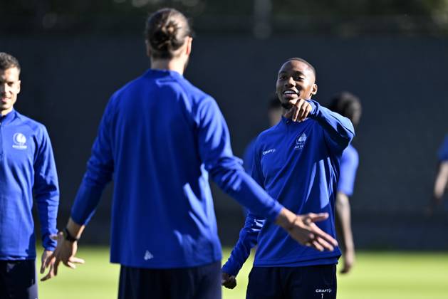 KAA Gent v AGF Aarhus - UEFA Conference League Media Activities 14 10 2026 GENT, BELGIUM - OCTOBER 14 : Balikwisha Michel-Ange forward of KAA Gent pictured during a training session ahead of the UEFA Conference League 2026 27 League Phase matchday 1 match between KAA Gent and AGF Aarhus on October 14, 2026 in Gent, Belgium, 14 10 2026 Gent Belgium  Copyright: xJanxDexMeuleneirx