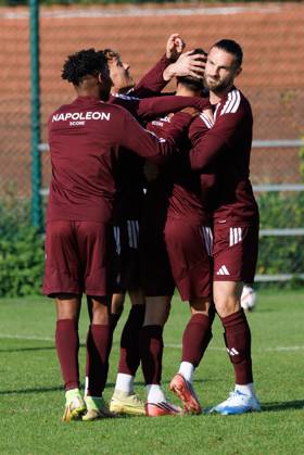 Anderlecht s players pictured in action during a training session of Belgian soccer team RSC Anderlecht, Wednesday 14 October 2026 in Brussels. The team is preparing for the second match of the UEFA Europa League league phase against Croatian GNK Dinamo Zagreb tomorrow. KURTxDESPLENTER  x189777834x
