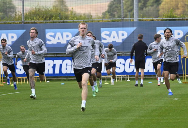 Hoffenheim complete preparations for UEFA Europa League clash with Besiktas SINSHEIM, GERMANY - OCTOBER 14: Hoffenheim players take part in a training drill at the club s facilities under head coach Christian Ilzer ahead of their UEFA Europa League Matchday 2 game against Besiktas in Sinsheim, Germany, on October 14, 2026. Halil Sagirkaya Anadolu Sinsheim Germany. Editorial use only. Please get in touch for any other usage.  Copyright: x2026xAnadoluxHalilxSagirkayax