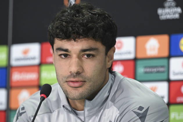 Hoffenheim s press conference, PK, Pressekonferenz ahead of Besiktas match SINSHEIM, GERMANY - OCTOBER 14: Hoffenheim head coach Christian Ilzer and defender Ozan Kabak (seen) speak during a press conference ahead of their UEFA Europa League Week 2 match against Besiktas, on October 14, 2026 in Sinsheim, Germany Halil Sagirkaya Anadolu Sinsheim Germany. Editorial use only. Please get in touch for any other usage.  Copyright: x2026xAnadoluxHalilxSagirkayax