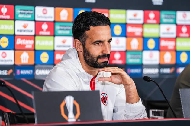 SOCCER - UEFA EL, RBS vs Milan SALZBURG,AUSTRIA,14.OCT.26 - SOCCER - UEFA Europa League, Red Bull Salzburg vs AC Milan, preview, press conference, PK, Pressekonferenz Milan. Image shows head coach Ruben Amorin (Milan).  GEPAxpictures xJulioxArellano