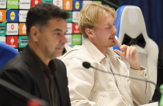 AFC Ajax press conference, PK, Pressekonferenz Julian Brandt of AFC Ajax holds a press conference ahead of the UEFA Conference League league phase match against HNK Hajduk Split in Split, Croatia, on October 14, 2026.  IvoxCagalj PIXSELL