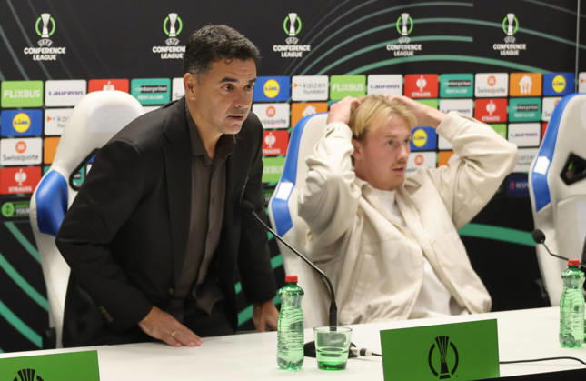 AFC Ajax press conference, PK, Pressekonferenz AFC Ajax Head Coach Michel Sanchez and Julian Brandt of AFC Ajax holds a press conference ahead of the UEFA Conference League league phase match against HNK Hajduk Split in Split, Croatia, on October 14, 2026.  IvoxCagalj PIXSELL