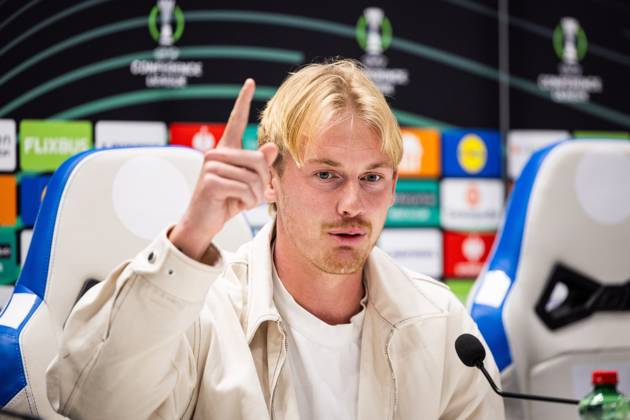 SPLIT - Julian Brandt of Ajax during a press conference, PK, Pressekonferenz the day before the Conference League match between Hadjuk Split and Ajax at the Poljud Stadium. SONNY LENSEN ANP xVIxANPxSportx xxANPxIVx 572434938 originalFilename: 572434938.jpg