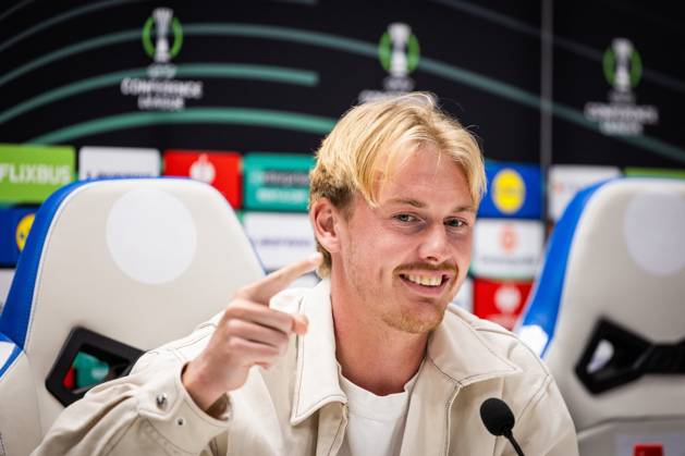 SPLIT - Julian Brandt of Ajax during a press conference, PK, Pressekonferenz the day before the Conference League match between Hadjuk Split and Ajax at the Poljud Stadium. SONNY LENSEN ANP xVIxANPxSportx xxANPxIVx 572434943 originalFilename: 572434943.jpg