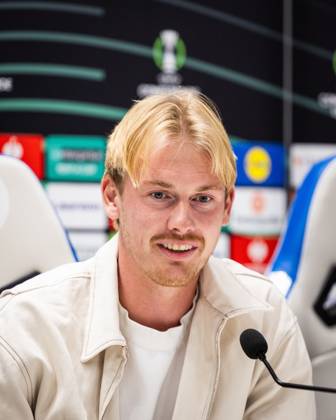 SPLIT - Julian Brandt of Ajax during a press conference, PK, Pressekonferenz the day before the Conference League match between Hadjuk Split and Ajax at the Poljud Stadium. SONNY LENSEN ANP xVIxANPxSportx xxANPxIVx 572434978 originalFilename: 572434978.jpg