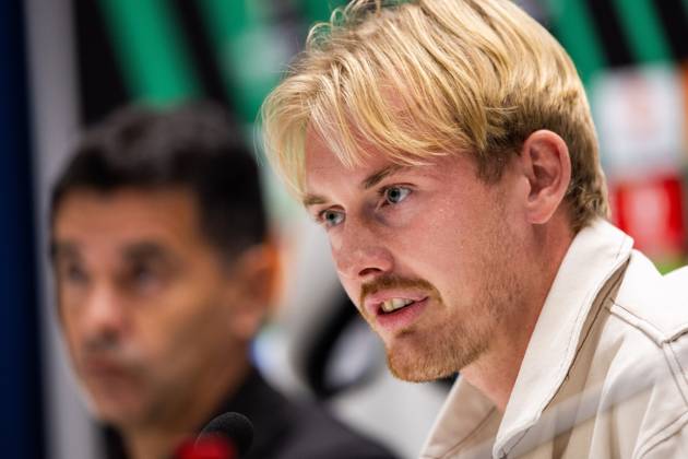 SPLIT - Julian Brandt of Ajax during a press conference, PK, Pressekonferenz the day before the Conference League match between Hadjuk Split and Ajax at the Poljud Stadium. SONNY LENSEN ANP xVIxANPxSportx xxANPxIVx 572434996 originalFilename: 572434996.jpg