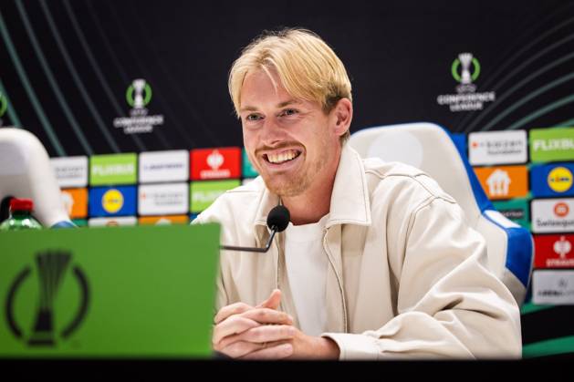 SPLIT - Julian Brandt of Ajax during a press conference, PK, Pressekonferenz the day before the Conference League match between Hadjuk Split and Ajax at the Poljud Stadium. SONNY LENSEN ANP xVIxANPxSportx xxANPxIVx 572435249 originalFilename: 572435249.jpg