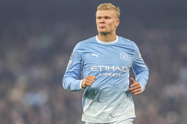UEFA Champions League Matchday 2 of 8 Manchester City v Paris Saint-Germain Erling Haaland of Manchester City during the UEFA Champions League Matchday 2 of 8 match Manchester City vs Paris Saint-Germain at City of Manchester Stadium, Manchester, United Kingdom on 14 October 2026 (Photo by Mark Cosgrove News Images) Manchester City of Manchester Stadium Greater Manchester United, ManU Kingdom Copyright: xMarkxCosgrove NewsxImagesx