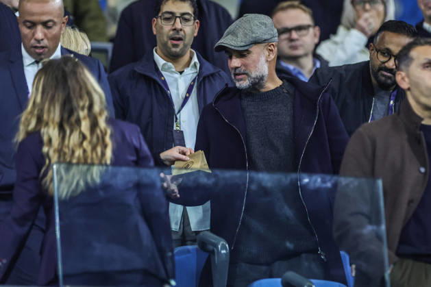 UEFA Champions League Matchday 2 of 8 Manchester City v Paris Saint-Germain Former Manchester City manager Pep Guardiola during the UEFA Champions League Matchday 2 of 8 match Manchester City vs Paris Saint-Germain at City of Manchester Stadium, Manchester, United Kingdom on 14 October 2026 (Photo by Mark Cosgrove News Images) Manchester City of Manchester Stadium Greater Manchester United, ManU Kingdom Copyright: xMarkxCosgrove NewsxImagesx