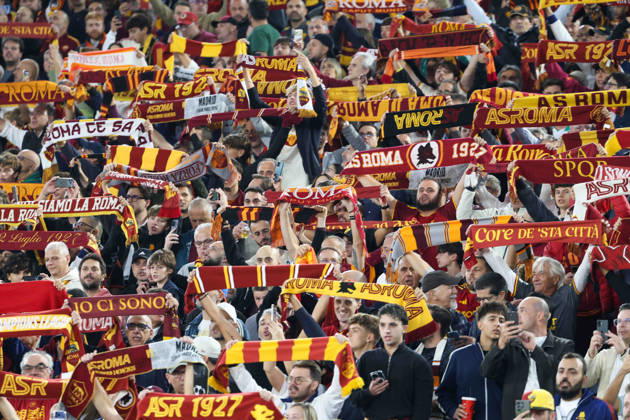 Europa Champions League 2026 27 between Roma vs Real Madrid Supporters of AS Roma during the Champions League football match between AS Roma and FC Real Madrid at the Stadio Olimpico in Rome on October 14, 2026 Pictured: Roma stadio Olimpico Roma Italy Copyright: xFABIOxSASSOxFabioxSassox Roma Real Madrid2026_10_14Fabio Sasso7467