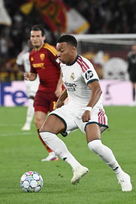 AS Roma v Real Madrid - UEFA Champions League ROME, ITALY, OCTOBER 14: Real Madrid s Kylian Mbappe controls the ball during the League phase of the UEFA Champions League football match between Roma and Real Madrid at the Olympic Stadium in Rome, Italy, on October 14, 2026. Isabella Bonotto Anadolu Rome Italy. Editorial use only. Please get in touch for any other usage.  Copyright: x2026xAnadoluxIsabellaxBonottox
