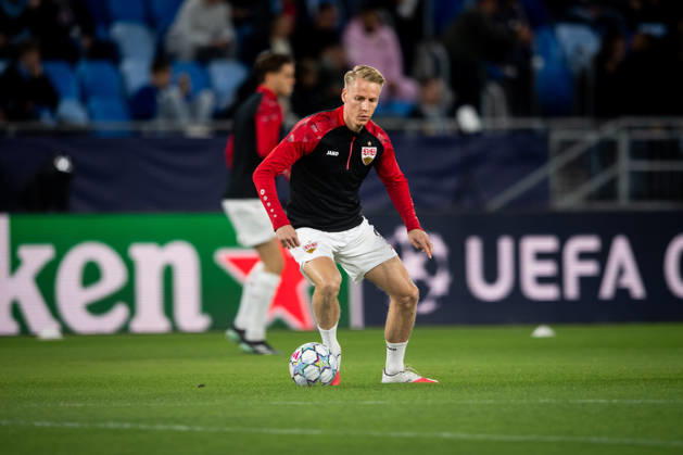 14.10.2026: Champions League, 2. Spieltag, Å K Slovan Bratislava vs. VfB Stuttgart im Å tadion TehelnÃ pole NarodnÃ½ futbalovÃ½ Å¡tadion Bilal El Khannouss (VfB) beim Warm Up WICHTIGER HINWEIS: Gemäß den Vorgaben des DFB und der DFL ist es untersagt, in dem Stadion und oder vom Spiel angefertigte Fotoaufnahmen in Form von Sequenzbildern und oder videoähnlichen Fotostrecken zu verwerten bzw. verwerten zu lassen. Copyright: xJordyxFourgonx