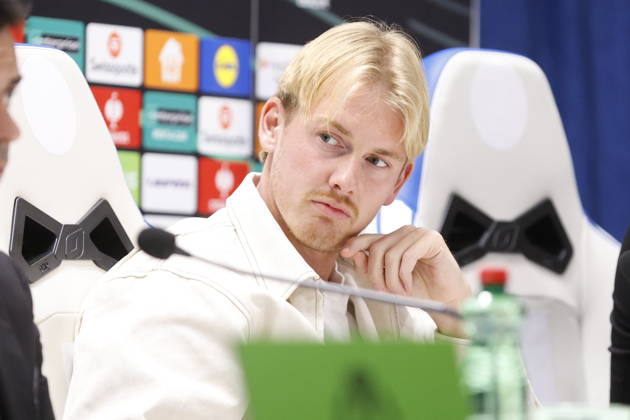 Croatia, Split, 14.10.2026. Poljud Stadium. AFC Ajax press conference, PK, Pressekonferenz ahead of tomorrow s UEFA Conference League Matchday 1 game against Hajduk. In the photo: Julian Brandt. Photo: Nikola Brboleza CROPIX Split CROATIA Copyright: xxNikolaxBrbolezax ajax_press4-141026