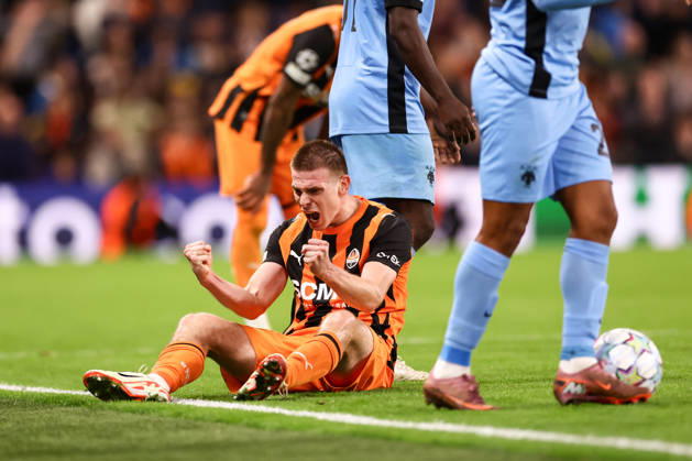 Shakhtar Donetsk v AEK Athens 14 October 2026, London - UEFA Champions League - Shakhtar Donetsk v AEK Athens - Oleh Ocheretko of Shakhtar Donetsk celebrates victory - Photo: Jacques Feeney Offside. London UK Copyright: xJacquesxFeeneyx xOffsidexOffside