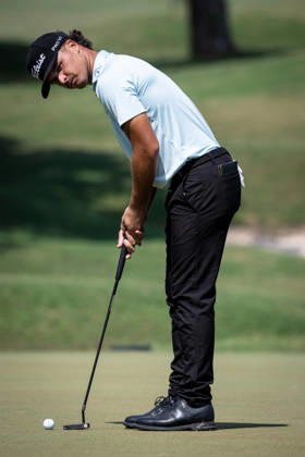 October 15, 2026, Coloane, Macao Sar, China: AustraliaÃ¢â‚¬â ¢s, Harrison CROWE on the 9th green. Opening Round in the Macao Open Golf at Macau Golf & Country Club. Coloane China - ZUMAr144 20261015_zap_r144_148 Copyright: xJaynexRussellx
