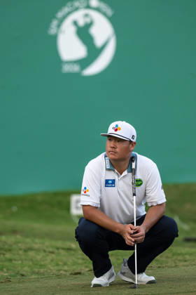 October 15, 2026, Coloane, Macao Sar, China: KoreaÃ¢â‚¬â ¢s, Sungjae IM, makes his round equal 1st with -6 par on the 18th hole..Opening Round in the Macao Open Golf at Macau Golf & Country Club. Coloane China - ZUMAr144 20261015_zap_r144_194 Copyright: xJaynexRussellx