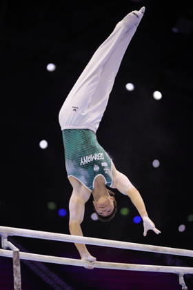 Radomyr Stelmakh, GER, during podiumtraining at 2026 Worlds in Rotterdam; 15 10 2026;