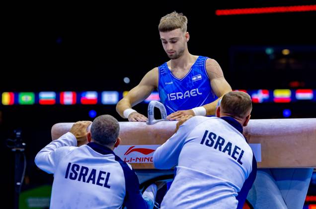 ROTTERDAM - Ilia Liubimov of the Israeli gymnastics team during podium training at the World Championships in Ahoy Rotterdam. IRIS VAN DEN BROEK ANP xVIxANPxSportx xxANPxIVx 572515237 originalFilename: 572515237.jpg