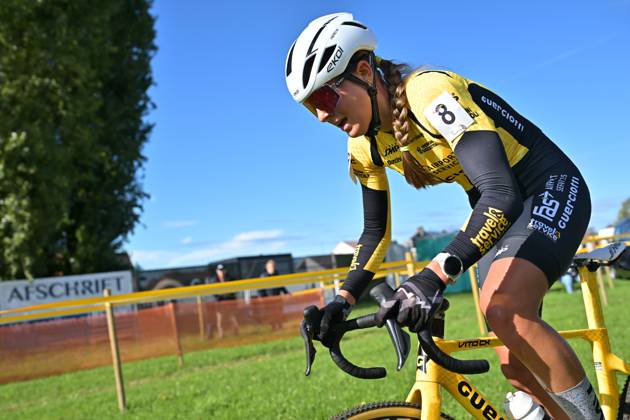 Italy s Lucia Bramati pictured in action during the women elite race of the Kermiscross cyclocross cycling event, on Thursday 15 October 2026, in Ardooie. DAVIDxPINTENS  x189890332x