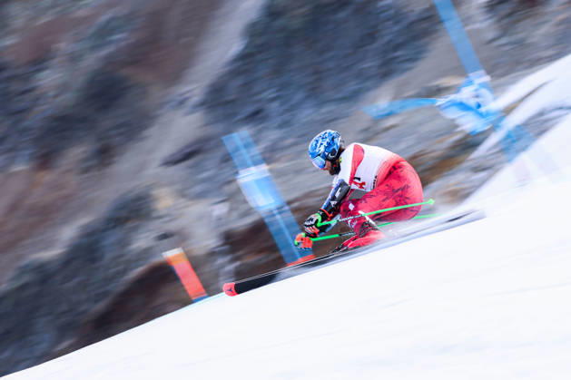ALPINE SKIING - Ski Austria, training SOELDEN,AUSTRIA,15.OCT.26 - ALPINE SKIING - Ski Austria, giant slalom, training and qualification. Image shows a feature of Marco Schwarz (AUT).  GEPAxpictures xMathiasxMandl