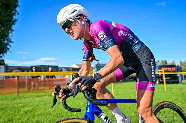 Netherlands Denise Betsema pictured in action during the women elite race of the Kermiscross cyclocross cycling event, on Thursday 15 October 2026, in Ardooie. DAVIDxPINTENS  x189892538x