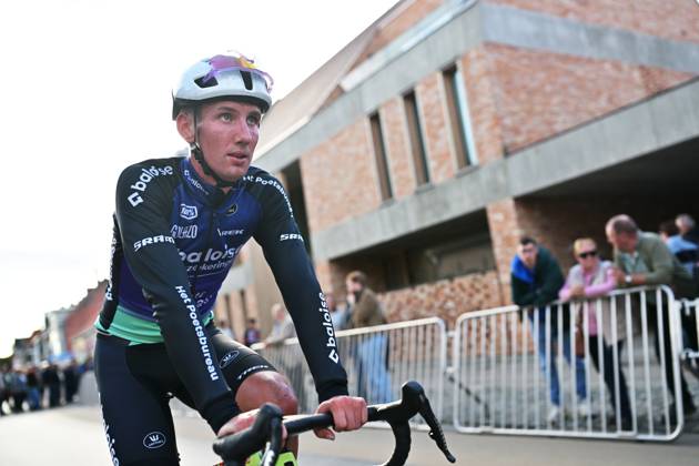 Belgium s Arthur van den Boer crosses the finish line of the men elite race of the Kermiscross cyclocross cycling event, on Thursday 15 October 2026, in Ardooie. DAVIDxPINTENS  x189899406x