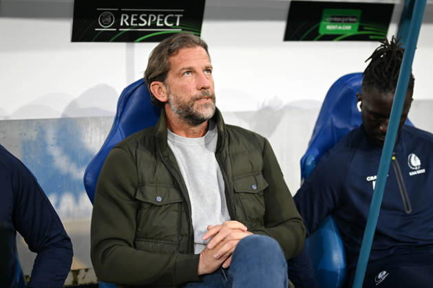 261015 AA Gent vs Aarhus Rik De Mil head coach of KAA Gent, is pictured during Matchday 2 in the 2026-2027 Uefa Conference League season - league phase between AA Gent and AGF Aarhus on October 15 , 2026 in Gent, Belgium. (Photo by Maarten Straetemans Isosport) Gent Belgium  Copyright: xMaartenxStraetemansx GENT-AARHUS_20261015_002