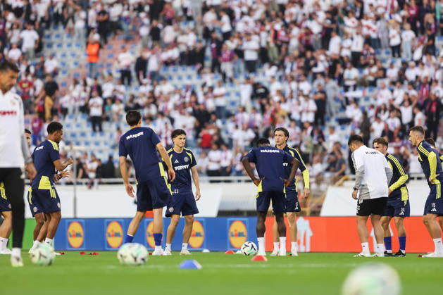 UEFA Conference League HNK Hajduk Split v AFC Ajax Hajduk Split players warm up before the UEFA Conference League 2026 27 League Phase MD1 match between HNK Hajduk Split and AFC Ajax at Stadion Poljud on October 15, 2026 in Split, Croatia.  IvanaxIvanovic PIXSELL