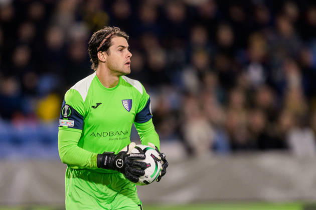 261015 Goalkeeper Javi Diaz of Inter Club d Escaldes during the UEFA Conference League football match between Mjällby and Inter Club d Escaldes on October 15, 2026 in Helsingborg. Photo: Christoffer Borg Mattisson BILDBYRÅN COP 261 CB0562 fotboll football soccer fotball uefa conference league conference league mjällby in bbeng fotboll football soccer fotball uefa conference league conference league mjällby in bbeng Copyright: CHRISTOFFERxBORGxMATTISSON BB261015CB039