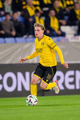 261015 Jeppe Kjaer of Mjällby during the UEFA Conference League football match between Mjällby and Inter Club d Escaldes on October 15, 2026 in Helsingborg. Photo: Christoffer Borg Mattisson BILDBYRÅN COP 261 CB0562 fotboll football soccer fotball uefa conference league conference league mjällby in bbeng fotboll football soccer fotball uefa conference league conference league mjällby in bbeng Copyright: CHRISTOFFERxBORGxMATTISSON BB261015CB056