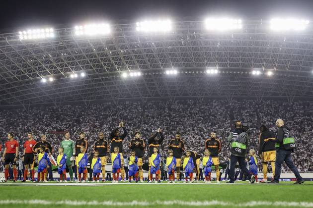 SPLIT - =Ajax players ahead of the Conference League match between Hadjuk Split and Ajax at Stadion Poljud on October 15, 2026 in Split, Croatia. SONNY LENSEN ANP xVIxANPxSportx xxANPxIVx 572539665 originalFilename: 572539665.jpg