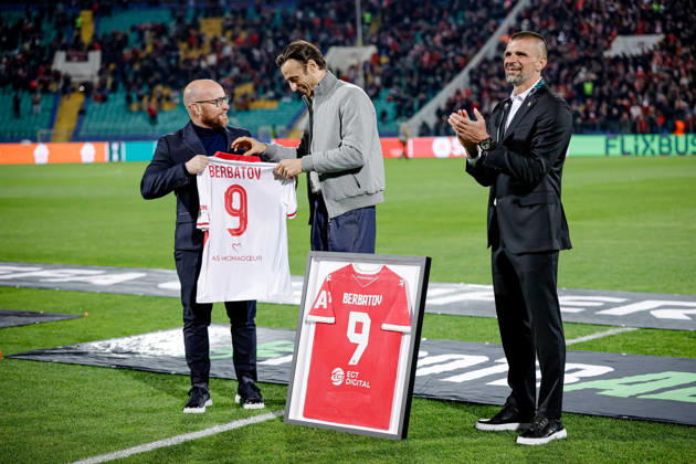 Football - UEFA Conference League - Round 1 - PFC CSKA Sofia - AS Monaco - 15.10.2026 Dimitar Berbatov during UEFA Conference League - Round 1 match between PFC CSKA Sofia and AS Monaco at Vasil Levski Stadium in Sofia, Bulgaria, on October 15th, 2026 in Sofia, Bulgaria. Bulgaria Copyright: xYulianxTodorovx