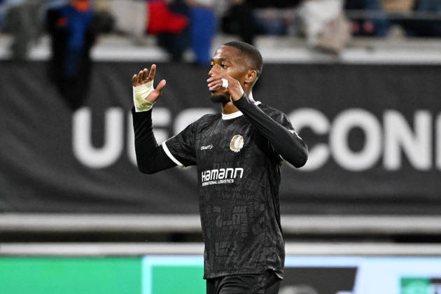 261015 AA Gent vs Aarhus Michel-Ange Balikwisha of KAA Gent looks dejected during Matchday 2 in the 2026-2027 Uefa Conference League season - league phase between AA Gent and AGF Aarhus on October 15 , 2026 in Gent, Belgium. (Photo by Maarten Straetemans Isosport) Gent Belgium  Copyright: xMaartenxStraetemansx GENT-AARHUS_20261015_029