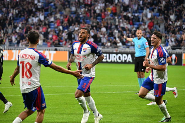 Football : Olympique Lyonnais v Crystal Palace - UEFA Europa League 15 10 2026 Corentin TOLISSO of Lyon scoring goal during the second leg of the UEFA Europa League 2025 26 quarter-final between Olympique Lyonnais and Crystal Palace , England, at the Groupama Stadium in Décines-Charpieu, Lyon, on October 15, 2026 LYONFrance  Copyright: xMouradxAllilix