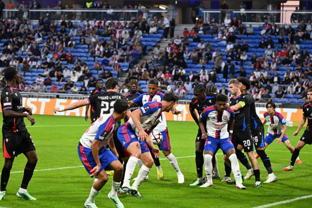 Football : Olympique Lyonnais v Crystal Palace - UEFA Europa League 15 10 2026 Corentin TOLISSO of Lyon scoring goal during the second leg of the UEFA Europa League 2025 26 quarter-final between Olympique Lyonnais and Crystal Palace , England, at the Groupama Stadium in Décines-Charpieu, Lyon, on October 15, 2026 LYONFrance  Copyright: xMouradxAllilix