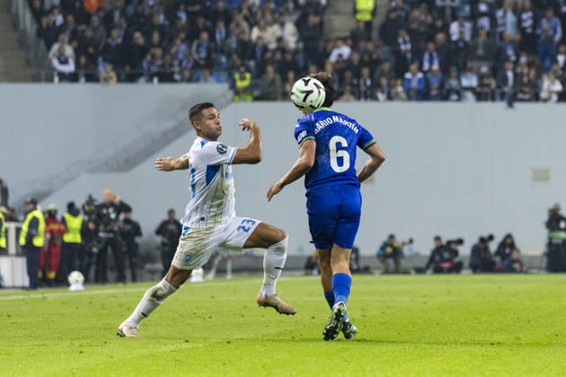 15 october 2026, UEFA Conference League 2026, League phase, Matchday 1 Universitatea Craiova vs Getafe, Ion Oblemenco Stadium, Craiova,Romania 23 Samuel Teles dribbles the opponent in speed