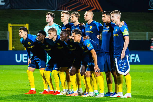CELJE, SLOVENIA - OCTOBER 15: Team Celje before the UEFA Europa League match between Celje (Slovenia) and Omonia (Cyprus) at Stadion Celje, Celje on October 15, 2026 in Celje, Slovenia. (Photo by Andraz Corel Sports Press Photo). Copyright: xAndrazxCorelx xSPPx Sportspressphoto_SPR257040