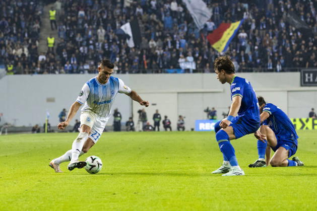 15 october 2026, UEFA Conference League 2026, League phase, Matchday 1 Universitatea Craiova vs Getafe, Ion Oblemenco Stadium, Craiova,Romania 23 Samuel Teles dribbles the opponent in speed