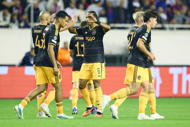 SPLIT, 15 10-2026, Poljud Stadium , season 2026 2027 , UEFA Conference League Football . Match between Hajdof the 1-1by Thilo Kehrer and Abdellah Ouazane Hajduk Split - Ajax  x208450070x Copyright: